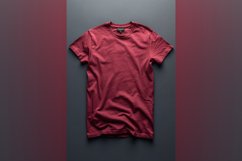 Dark Red T Shirt Logo Branding Mockup Product Image 1
