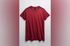 Dark Red T Shirt Logo Branding Mockup Product Image 1