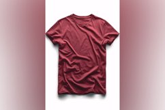 Dark Red T Shirt Logo Branding Mockup Product Image 1