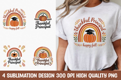Thankful Principal Fall T-Shirt PNG Product Image 1