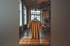 Dark Sand T Shirt Logo Branding Mockup Product Image 1