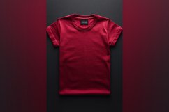 burgundy T Shirt Logo Branding Mockup Product Image 1