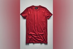 burgundy T Shirt Logo Branding Mockup Product Image 1
