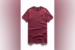 burgundy T Shirt Logo Branding Mockup Product Image 1