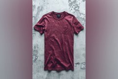 burgundy T Shirt Logo Branding Mockup Product Image 1