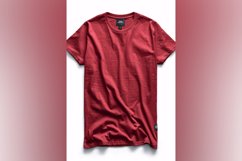 burgundy T Shirt Logo Branding Mockup Product Image 1