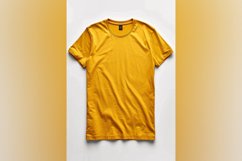 Dark yellow T Shirt Logo Branding Mockup Product Image 1