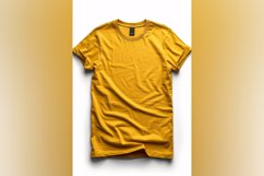 Dark yellow T Shirt Logo Branding Mockup Product Image 1
