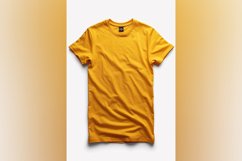 Dark yellow T Shirt Logo Branding Mockup Product Image 1