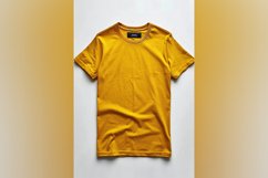 Dark yellow T Shirt Logo Branding Mockup Product Image 1