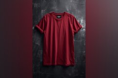burgundy T Shirt Logo Branding Mockup Product Image 1