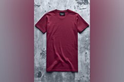 burgundy T Shirt Logo Branding Mockup Product Image 1