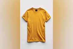 Yellow T Shirt Logo Branding Mockup Product Image 1