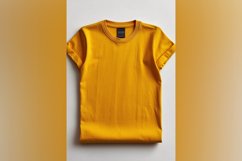 Dark yellow T Shirt Logo Branding Mockup Product Image 1