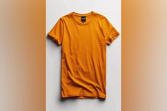 Dark yellow T Shirt Logo Branding Mockup Product Image 1