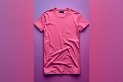 Dark Pink T Shirt Logo Branding Mockup Product Image 1