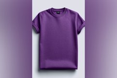 Dark Purple T Shirt Logo Branding Mockup Product Image 1