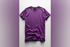 Dark Purple T Shirt Logo Branding Mockup Product Image 1