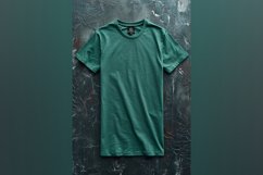 Bottle Green T Shirt Logo Branding Mockup Product Image 1