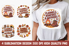 Flannels Bonfires Hayrides Autumn Clipart PNG Product Image 1