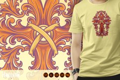 Luxury vintage cross flourish ornament illustration Product Image 6