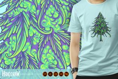 Vintage botanical cannabis indica flower bud Product Image 6
