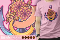 Floral wreath and classic ribbon on nautical anchor Product Image 6