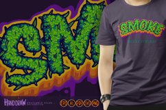 Smoke lettering melted hemp buds effect illustrations Product Image 3