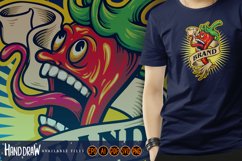 Spicy Red Chili Flavour Restaurant Mascot Logo Product Image 1