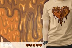 Heart love dripping chocolate svg Product Image 6
