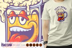 Funny beer glass cartoon mascot illustration Product Image 5