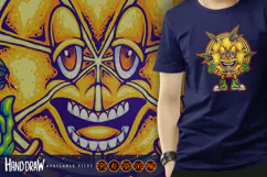 Happy Citrus Mascot with Weed Leaves and Thumbs Up Product Image 4