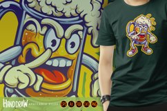 Funny angry beer glass mascot illustration Product Image 6