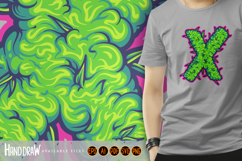 Weed Green X Letter Handdrawn Illustrations Product Image 6