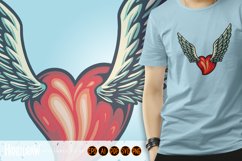 Flying Hearts Love Beautiful Happy Valentine Product Image 5