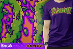 Hand lettering text drugs smoke effect svg Product Image 6