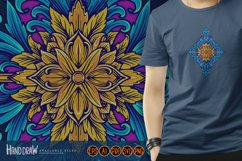 Classical engraving petal floral ornament border Product Image 6