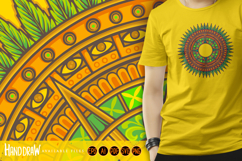 Ornamental Sunburst Cannabis With Detailed Geometric Element Product Image 6