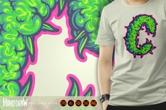 Initial C weed bud highly creative monogram Product Image 5