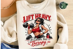 Lift Heavy Gym Girl PNG Design Product Image 4