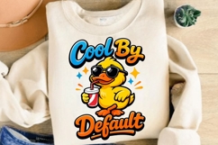 Cool By Default Duck PNG, Funny Cool Duck Sunglasses PNG Product Image 4