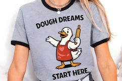 Dough Dreams Start Here Funny Baking Duck PNG Design Product Image 5