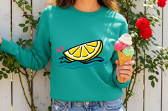 Fresh Lemon Slice Ocean Waves Summer Beach Tropical Product Image 4