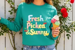 Fresh Picked &amp; Sunny Cute Summer Fruit Patchwork PNG Design Product Image 4