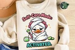 Self Care Mode Activated Duck PNG, Cute Spa Duck Cartoon Product Image 4