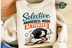 Selective Awareness Mode Activated Funny Ostrich PNG Design Product Image 4