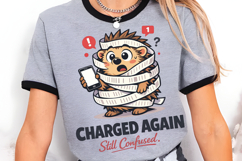 Charged Again, Still Confused Funny Subscription Hedgehog Product Image 5