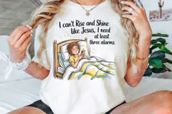 Humorous Illustration Of A Sleepy Woman Sublimation Product Image 2