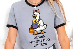 Raising My Little Flock With Love Duck Mom PNG Product Image 5
