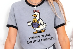 Running on Love and Little Footsteps Duck Mom PNG Product Image 5